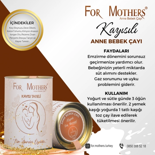 For Mothers Kayısı Taneli Anne Bebek Çayı